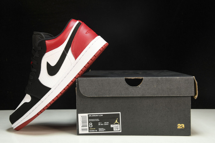 Jordan 1 Low Black Toe - 553558-116