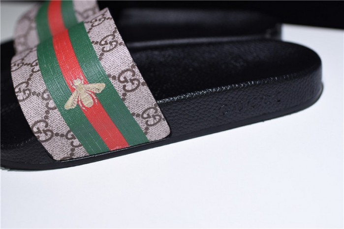 GC Leather SLIDE SANDAL with BEE